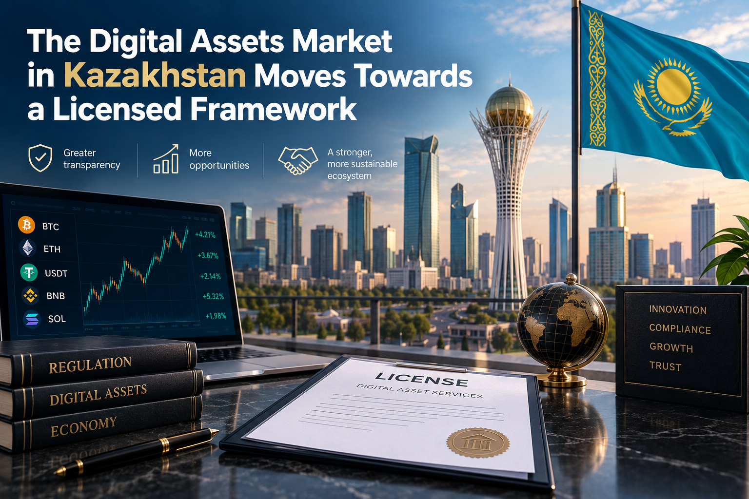 Kazakhstan’s Digital Asset Market Moves Towards Licensed Activity